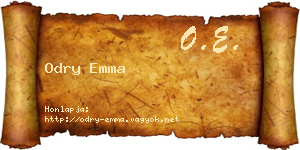 Odry Emma névjegykártya